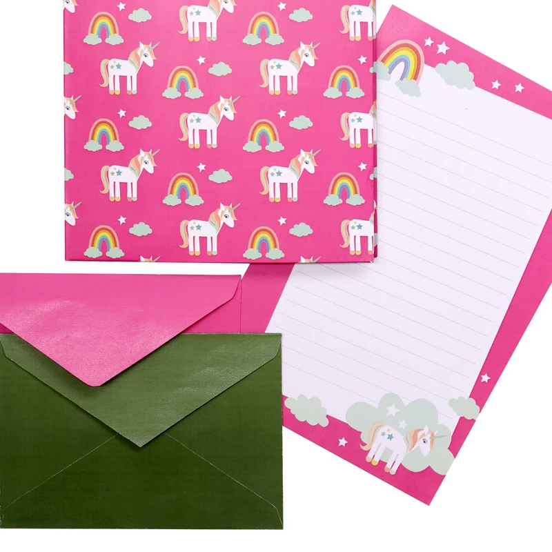 Artoz Papier Briefpapier mit Umschlägen Hundemotiv Olivgrün ca. DIN A5 80 g/m² 1 Pack