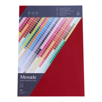 Artoz Papier Briefpapier Mosaic Weinrot DIN A4 90 g/m² 25 Blatt