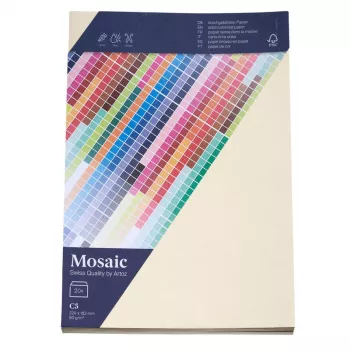 Artoz Papier Mosaic Umschläge DIN C5 fensterlos elfenbein gummiert 20 Stück (9439420-241)