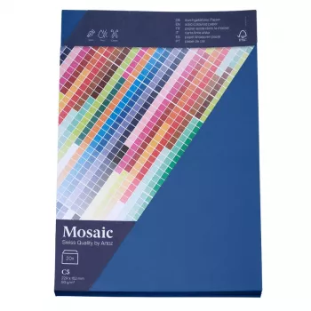 Artoz Papier Mosaic Umschläge DIN C5 ohne Fenster Marineblau nassklebend 20 Stück