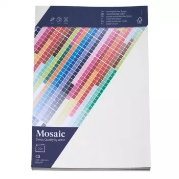 Artoz Papier Mosaic Umschläge DIN C5 ohne Fenster Weiß Nassklebend 20 Stück (9439420-211)