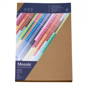 Artoz Papier Mosaic Umschläge DIN C5 ohne Fenster Natur nassklebend 20 Stück