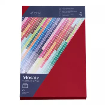 Artoz Papier Mosaic Umschläge DIN C6 ohne Fenster Weinrot Nassklebend 20 Stück