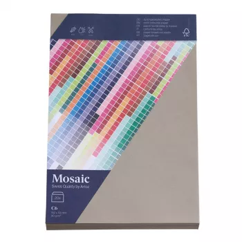 Artoz Papier Mosaic Umschläge DIN C6 ohne Fenster Zementgrau Nassklebend 20 Stück
