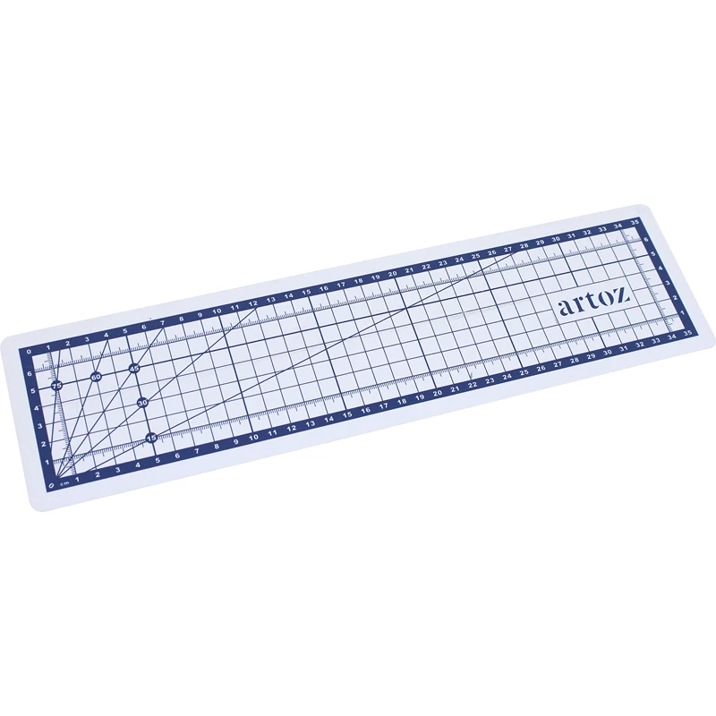 Artoz Papier Schneidelineal-Set 7-teilig 32,0 cm transparent