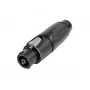 Neutrik NLT8FX-BAG speakON 8-polige Buchsen-Kabelverbinder, Schwarz, Polyamid, Zink, IP50, 250V, 50A
