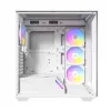 Antec Constellation Series C3 ARGB Mid Tower ATX Gehäuse mit gehärtetem Glasseitenfenster, Weiß