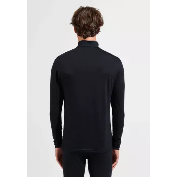 Odlo Merino 200 BL Top Turtle Neck LS Half Zip - Schwarz, Größe M