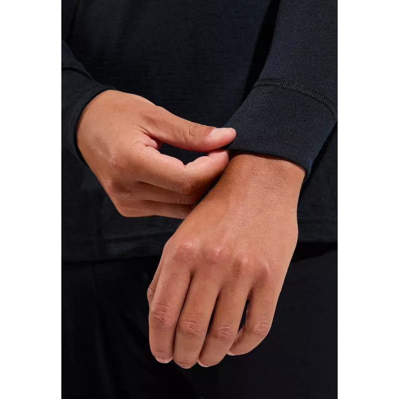 Odlo Merino 200 BL Top Turtle Neck LS Half Zip - Schwarz, Größe M