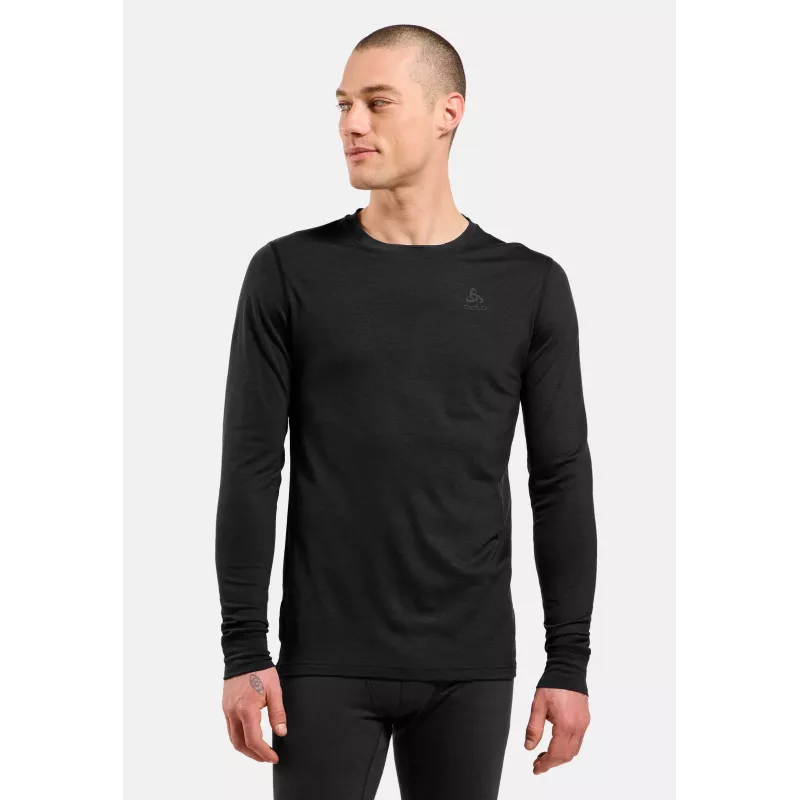 Odlo Merino 200 BL Top Crew Neck LS - Black, Size XL