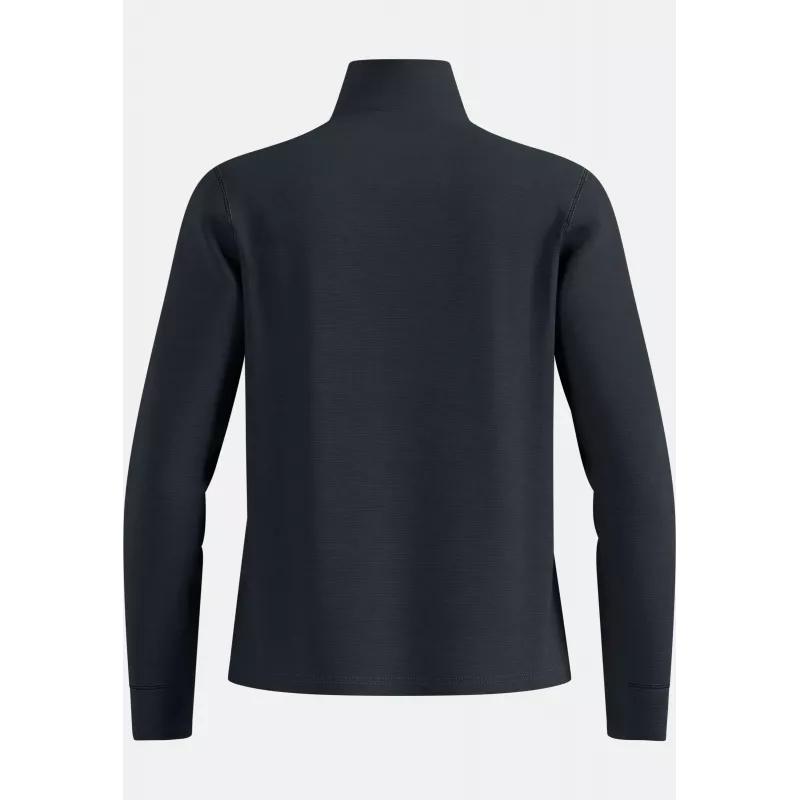 Odlo Grid Fleece Mid Layer Full Zip Jacket - Black Melange, Größe L