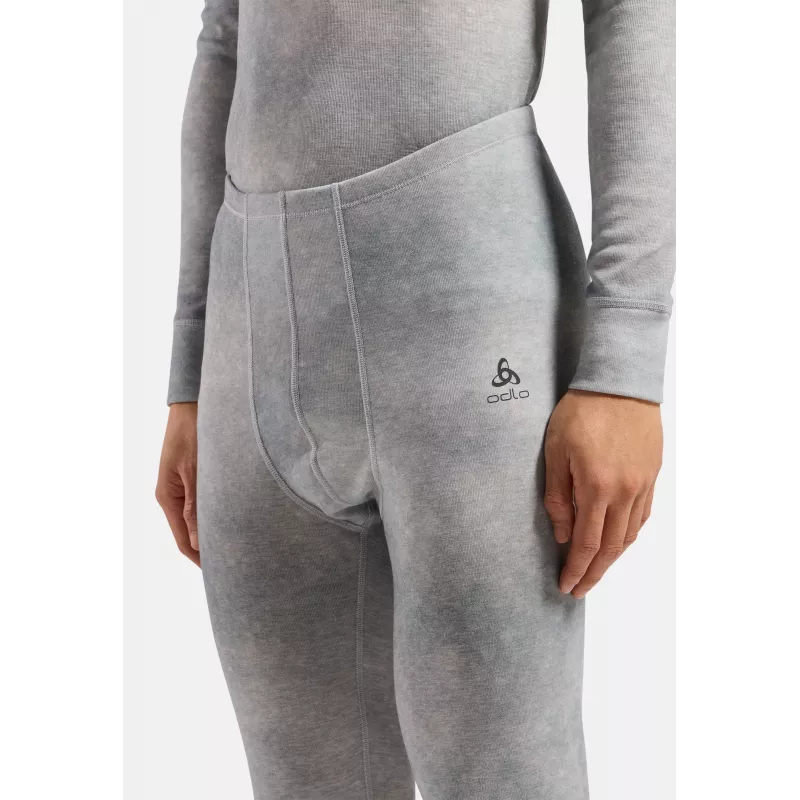 Odlo Active Warm X Pow BL Bottom Long Thermische Baselayer-Unterhose - Silbergrau, Größe L