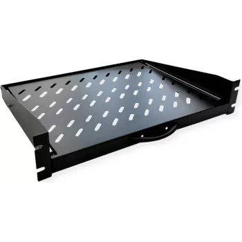 VALUE 19-Zoll Fachboden ausziehbar, 2HE, 404 x 350 mm, 30 kg Traglast