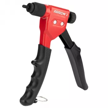 Arrow RNT1K Nietmutternzange - Manuelles Nietmuttern-Setzgerät mit 6 Dornen und Mundstücken, M4-M6, 10-24 bis 5/16-18, Ganzstahlkonstruktion, ergonomischer Griff, Kunststoffkoffer