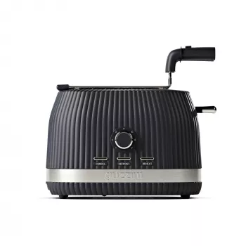 Guzzini Sous Chef Toaster mit klappbaren Zangen Grau 2-Schlitz Brötchenwärmer Auftauen