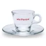 La Pavoni 6 Glasespressotassen mit Untertassen