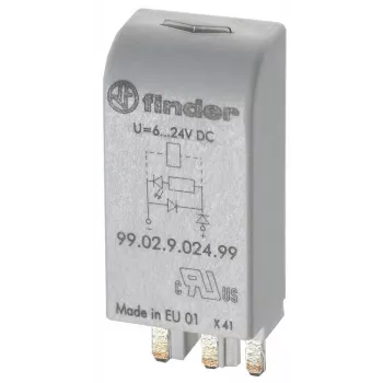 Finder LED-Grün-Anzeigemodul mit Diode 6-24 VDC für 95er-Seriensockel 99.02.9.024.99