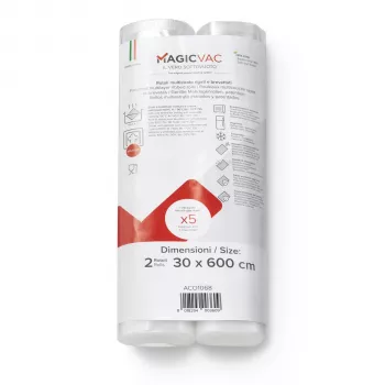 MagicVac 2 Vakuumierfolienrollen 30 cm x 6 m (2 Rollen)