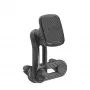 SBS Magnetic Double Clip Car Phone Holder - Universal Smartphone Mount with Strong Neodymium Magnets, 360° Rotation, Black