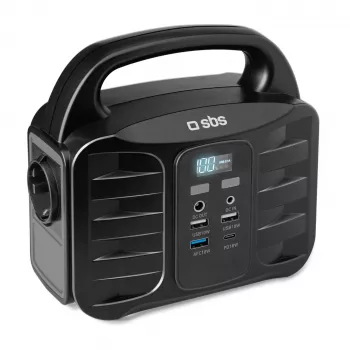SBS Portable Power Station 150W Fast Charge Schwarz (TEPOWST150W)
