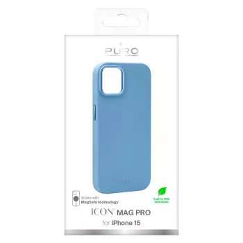 Puro ICON Mag Pro Case für Apple iPhone 15 6,1 inch MagSafe Hellblau PUIPC1561ICONMPLBL