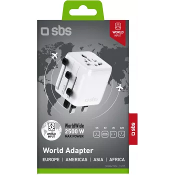 SBS TEADAPTUNI Universal Travel Adapter - Weiß