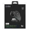 SBS Qi2.2 25W Induktive 3-in-1 Faltbare Ladestation mit MFI-Zertifizierung - Schwarz