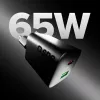 STEP BY STEP SBS 65W USB-C Ladegerät mit 1x USB-C und 1x USB-A, Schwarz, 1,5m USB-C Kabel