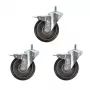 Manfrotto Bremsrollen für Stativ, 160 mm Durchmesser, Spigot