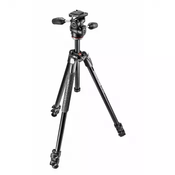 Manfrotto 290 Serie MK290XTA3-3W Stativ mit 3-Wege-Neiger (Schwarz)