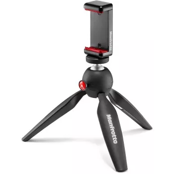 Manfrotto PIXI Smart Mini-Stativ mit Smartphone-Halterung - Schwarz