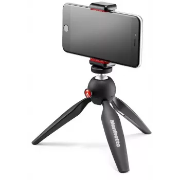 Manfrotto PIXI Smart Mini-Stativ mit Smartphone-Halterung - Schwarz