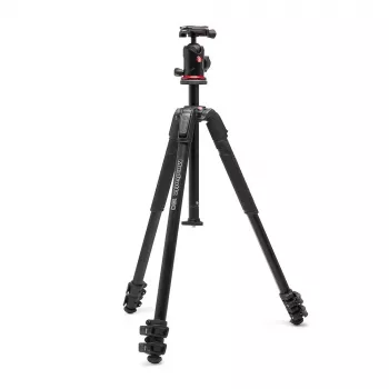 Manfrotto 190X Aluminium-Stativ mit 496RC2 Kugelkopf (Schwarz)