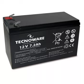 TECNOWARE Power Battery 12V 7,2Ah AGM VRLA mit Faston 6,3mm Anschluss
