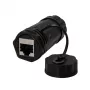 TECHLY IWP-MD C6A-IPGLT RJ45 Female auf RJ45 Female IP68 Cat6A SFTP Kupplung, Schwarz
