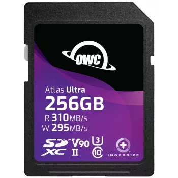 OWC Atlas Ultra 256GB SDXC UHS-II V90 Speicherkarte - 300 MB/s Lesen, 250 MB/s Schreiben