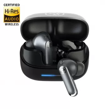 JLab Epic Pods ANC True Wireless Earbuds mit Hybrid Active Noise Cancellation, Bluetooth 5.3, IP55, 50h Akkulaufzeit, Schwarz