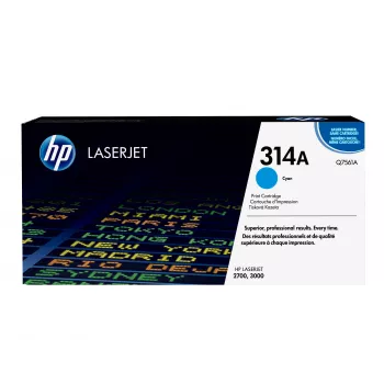 HP 314A Original Toner Cartridge Cyan Q7561A für Color LaserJet 2700, 3000 Serie