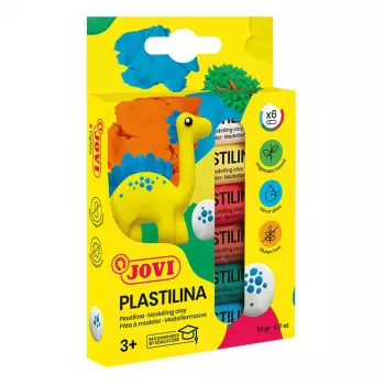 JOVI Plastilina Modelliermasse gemischte 6 Farben je 15g insgesamt 90g