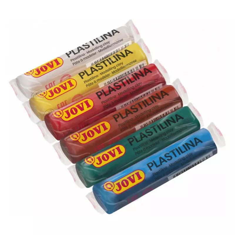 JOVI Plastilina Modelliermasse gemischte 6 Farben je 15g insgesamt 90g