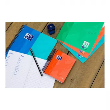Oxford College Block European Book Touch A6 kariert 120 Blatt 90 g/m² Optik Paper