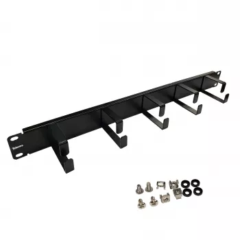 Televes UKO5R 19 inch 1U Frontplatte mit 5 Kabeldurchführungen, Hellgrau