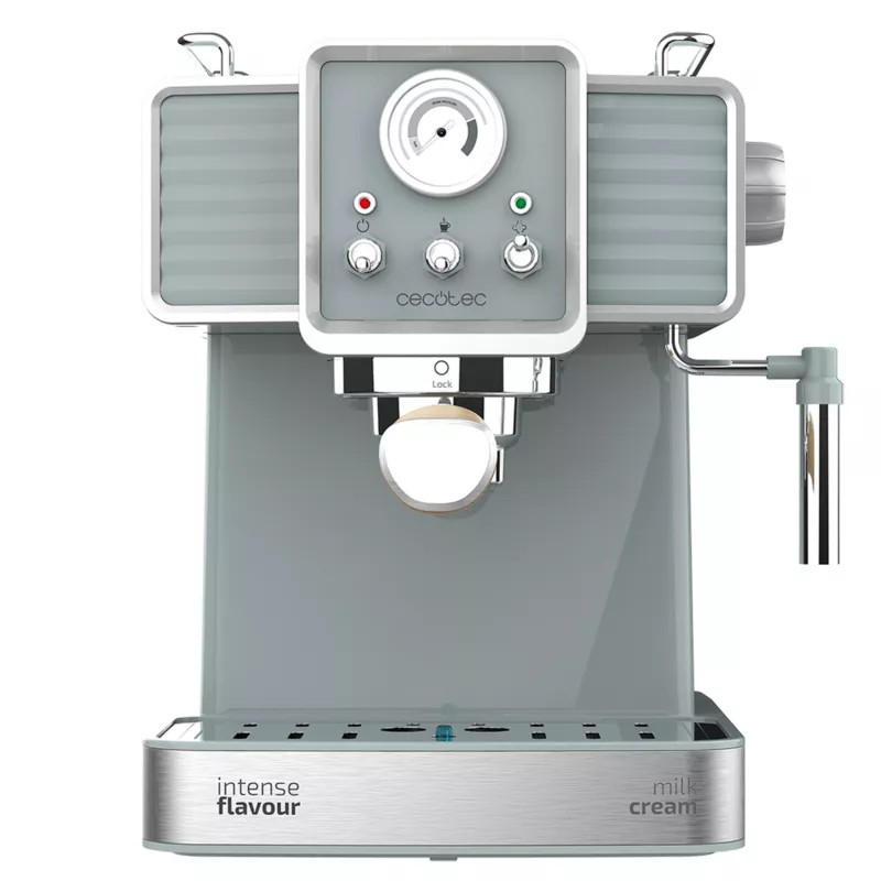 Cecotec Power Espresso 20 Tradizionale Espressomaschine, 20 bar, 850 W, 1,5 l, Schwarz/Silber