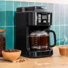Cecotec Coffee 66 Grind & Drop Filterkaffeemaschine mit konischem Mahlwerk, 1,2 l, 900 W, Schwarz