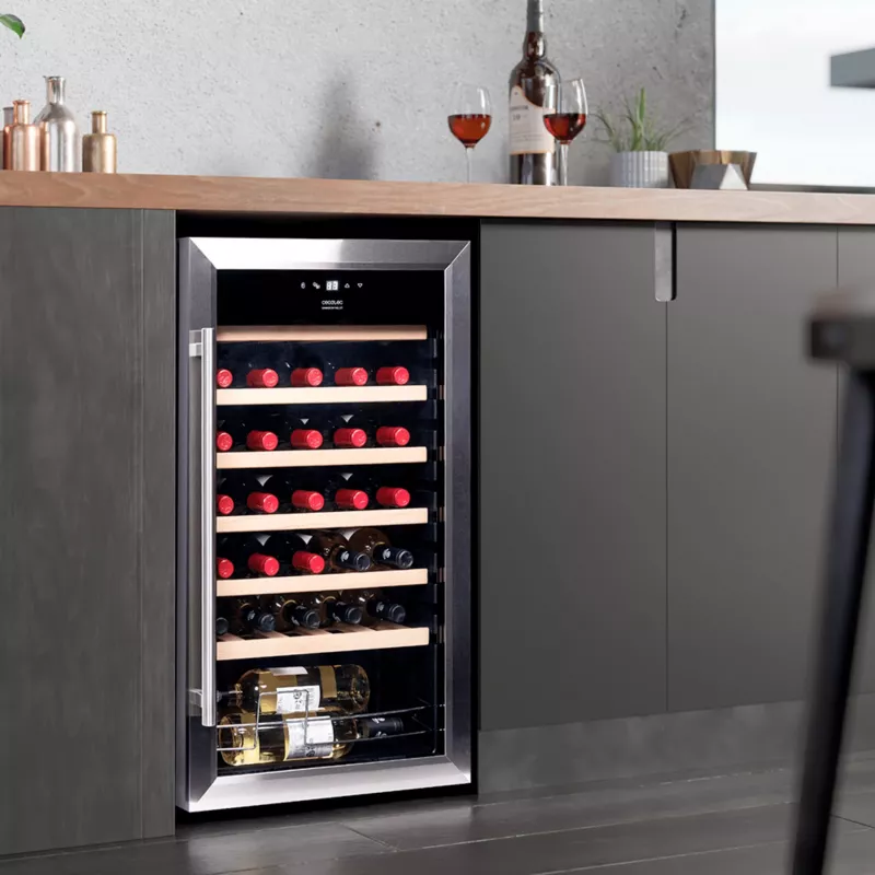 CECOTEC Bolero GrandSommelier 34030 Inox Kompressor-Weinkühler für 34 Flaschen