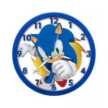 KIDS Sonic The Hedgehog Wanduhr 25 cm Runde Kunststoff Analog Quarz Mehrfarbig