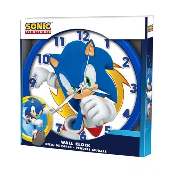 KIDS Sonic The Hedgehog Wanduhr 25 cm Runde Kunststoff Analog Quarz Mehrfarbig
