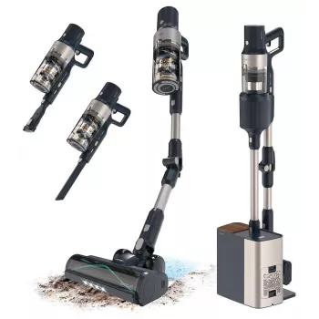 Cecotec Conga Rockstar 5500 Hurricane Station Flex 3-in-1 Akku-Staubsauger, 26 kPa, 680 W, 90 min Laufzeit, Lithium-Ionen