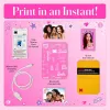 KODAK Step Slim Barbie Instant Photo Printer - Bluetooth 5.0, ZINK Zero Ink Technologie, 2x3 Zoll Ausdrucke, Barbie Pink