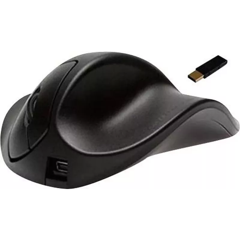 Hippus HandShoeMouse Right Medium - Vertikale Maus - Für Rechtshänder - Laser - 3 Tasten - Kabellos - USB-Empfänger